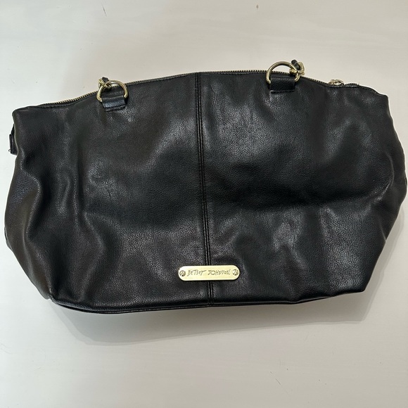 Betsey Johnson mega bow bag - black, off-white, gold detail - Picture 5 of 5